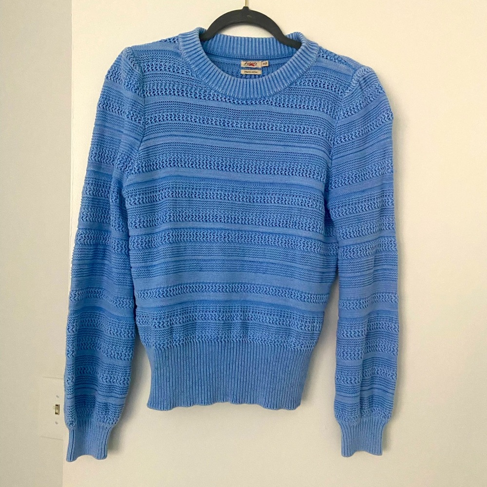 Faherty blue cotton sweater